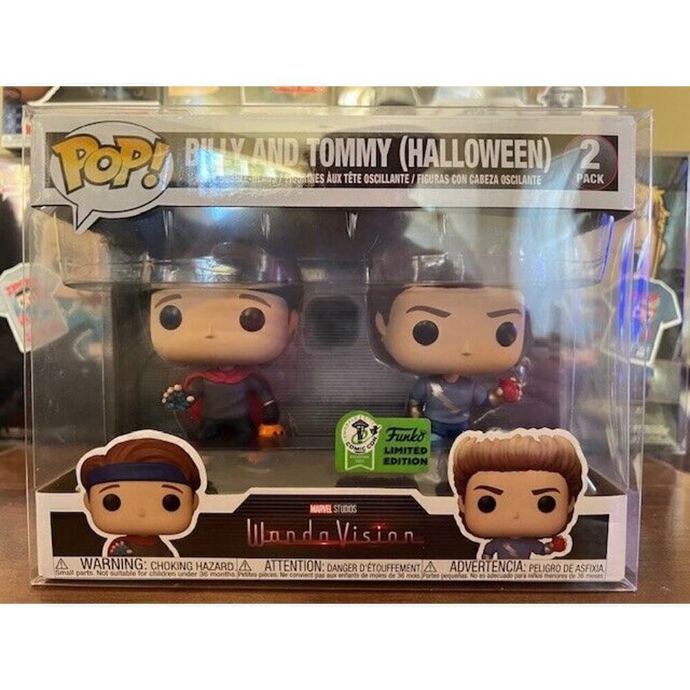 FUNKO POP MARVEL WANDAVISION BILLY AND TOMMY 2-PACK OFFICIAL EXCLUSIVE STICKER